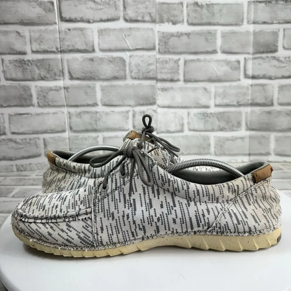 Twisted X  Zero-X White & Grey Canvas Lace Up Casual Shoe Men Size 13 M